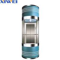 Famous Brand XIWEI 800kg, 1.0m/s Sightseeing Panoramic Elevator For 10 Person