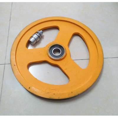 Elevator governor pulley with bearing